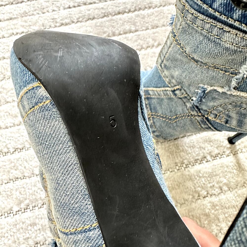 New Jeffrey Campbell Denimous Patchwork Booties I… - image 8